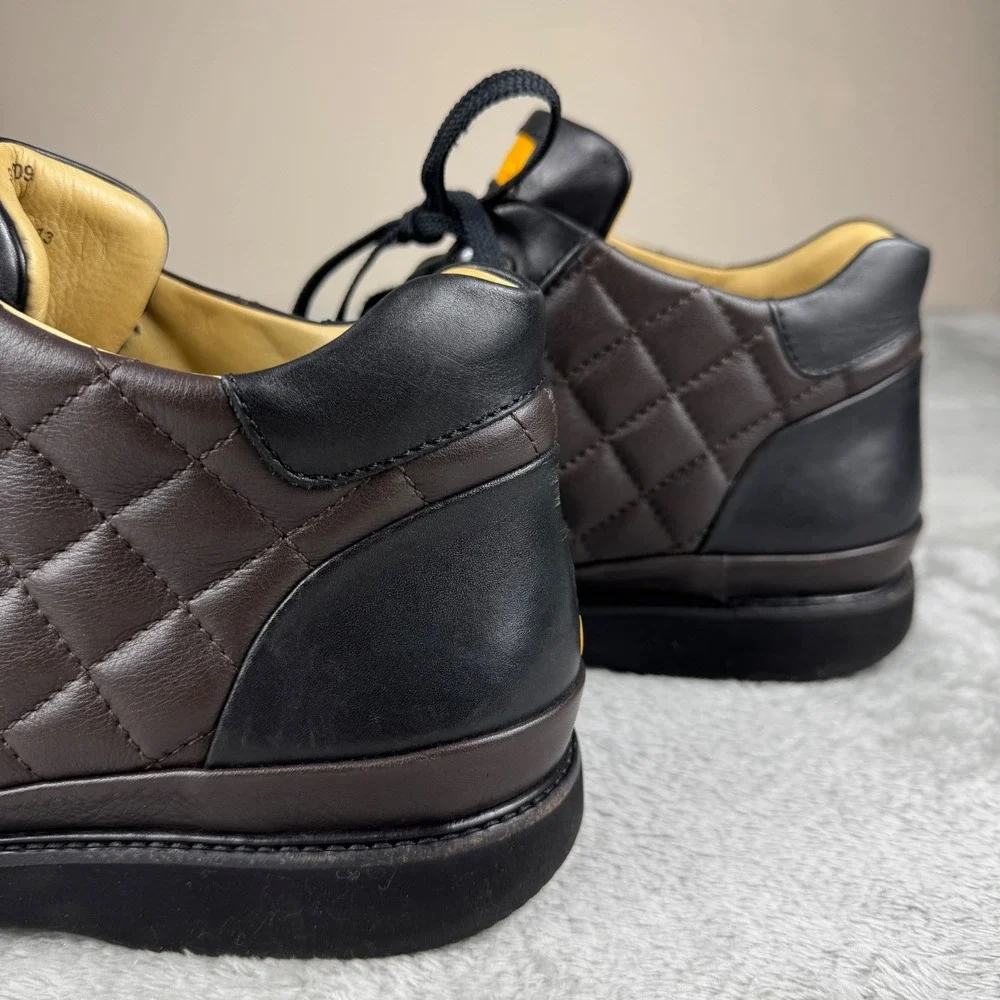 Samuel Hubbard Men's 14 Leather Quilted Shoes Brown Black M1320-009 Portugal
